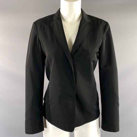 Jil Sander Jackets & Blazers - JIL SANDER Size 6 Black Wool Notch Lapel Jacket Blazer